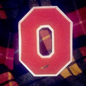 1950s VTG UNUSED VARSITY LETTER O with CROSS COUNTRY (removable) PIN